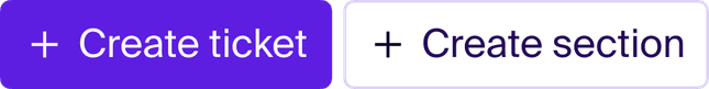 Ticketing and payment action buttons